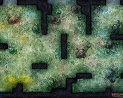 Dungeons & Dragons Game Mat Fungal Cavern Map 1