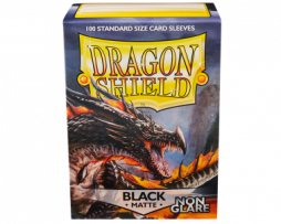 Dragon Shield Black Matte Non-Glare 100 Sleeves (63mmx88mm)