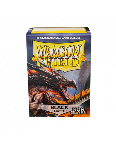Dragon Shield Black Matte Non-Glare 100 Sleeves (63mmx88mm)