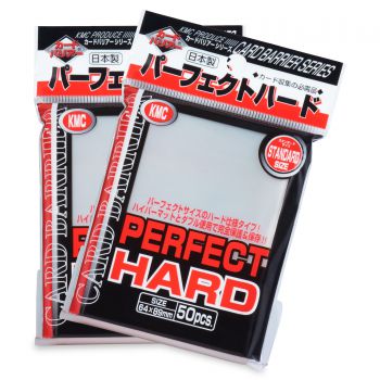 KMC Card Barrier Perfect Hard 50 Transparent Sleeves (64mmx89mm)