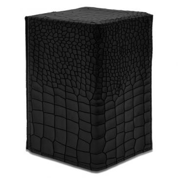 Ultra Pro 100+ Black Leather Scales Shattered Obsidian Deck Box 2